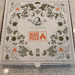 Blaze Pizza - Practical magic 2 collab pizza box