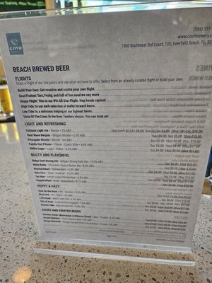 Menu photo 8 Cove Brewery Deerfield Beach, FL Menu photo 8 Cove Brewery Deerfield Beach, FL