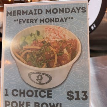 Mermaid Poke - Monday special which my friend got the yuzu miso - Poke Near Me - Honolulu, Hawaii Mermaid Poke - Monday special which my friend got the yuzu miso - Poke Near Me - Honolulu, Hawaii