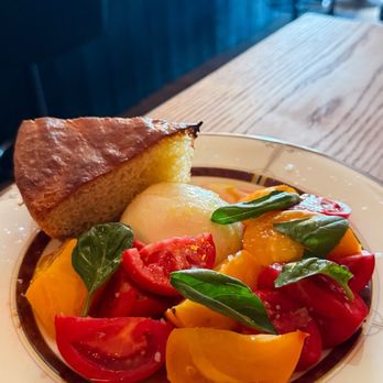 Betsy - Tomatoes, Burrata, and Cast Iron Focaccia - Steakhouses Near Me - Altadena, California Betsy - Tomatoes, Burrata, and Cast Iron Focaccia - Steakhouses Near Me - Altadena, California