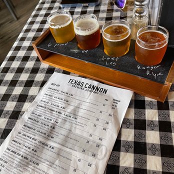 Texas Cannon Brewing - Beer flight - Brewpubs Near Me - Blanco, Texas Texas Cannon Brewing - Beer flight - Brewpubs Near Me - Blanco, Texas