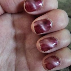 Solar Nails Spa - The polish isn't even either