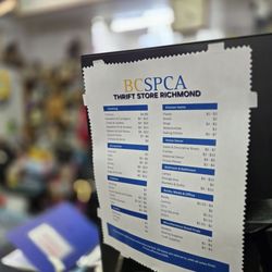 BC SPCA Thrift Store - Prices