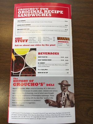 Menu photo 5 Groucho's Deli Statesville, NC