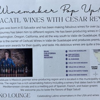 Buen Vino Lounge - Winemaker Pop-up Tasting Event Info (8/6/25 with Cesar Reyes of Ce Acatl Wines) - Lounges Near Me - Azusa, California