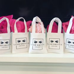 Lash Driven - Goodie bags that we give to our bridal party clients!