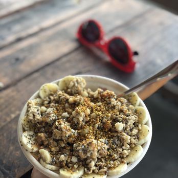 Kula Shave Ice - Poi Açaí bowl, bee pollen instead of papaya! - Shaved Ice Near Me - Hilo, Hawaii