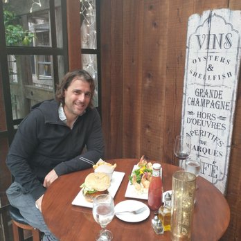 St Orres - Burger and coconut prawns in the bar - Hotels Near Me - Gualala, California