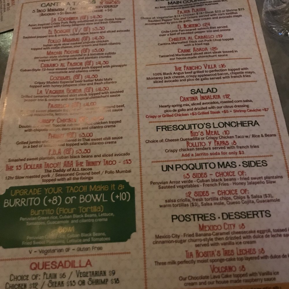 Fresco's Cantina - Menu - Mexican Near Me - Astoria, New York Fresco's Cantina - Menu - Mexican Near Me - Astoria, New York