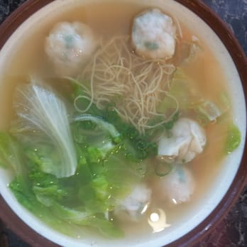 Chi Cafe - Shrimp dumpling noodle soup - only 4 bucks with a drink during happy hour. 3-6pm - Hong Kong Style Cafe Near Me - Chicago, Illinois