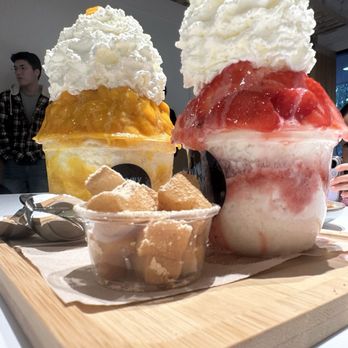 Snowy Village - Mango and strawberry ' - Shaved Ice Near Me - Bellevue, Washington Snowy Village - Mango and strawberry ' - Shaved Ice Near Me - Bellevue, Washington