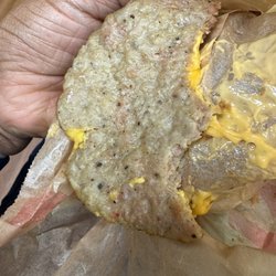 Tim Horton’s - I ordered a sausage egg and cheese croissant. This is what I got, an uncooked sausage.