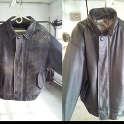 St Louis Leather Repair - Yes we can make your tethered leather coat look like new again. We can re-dye it back!!!
