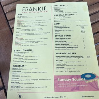 Frankie - Menu 2023 - Australian Near Me - Jersey City, New Jersey Frankie - Menu 2023 - Australian Near Me - Jersey City, New Jersey