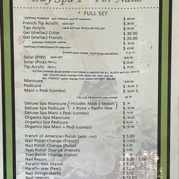1st For Nails - 3-28-2023 menu board - Nail Salons Near Me - Carrollton, Texas