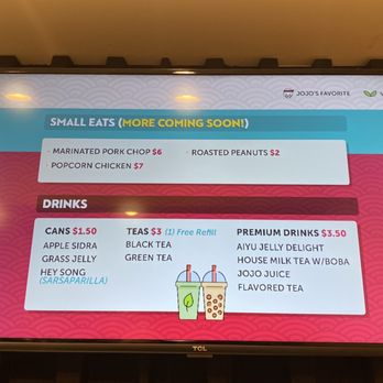 Jojo's Kitchen: Taiwan Eats - More eats and draaanks menu! (As of 12/28/19) - Taiwanese Near Me - Rancho Cucamonga, California Jojo's Kitchen: Taiwan Eats - More eats and draaanks menu! (As of 12/28/19) - Taiwanese Near Me - Rancho Cucamonga, California