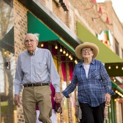 Plymouth Place - A couple from Plymouth Place enjoying La Grange.