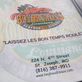 Boudreaux's - Menu cover - Cajun/Creole Near Me - Saint Joseph, Missouri