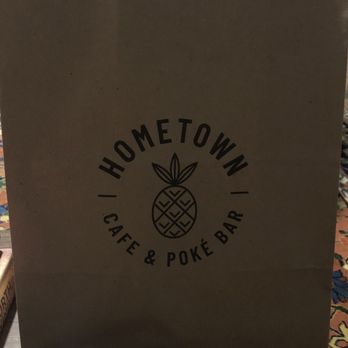 Hometown Poké & Bubble Tea - Take out bag - Poke Near Me - Providence, Rhode Island