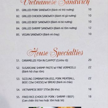 Streets Pho & Grill - Soft Opening Menu 12/3/23 - Vietnamese Near Me - Santee, California