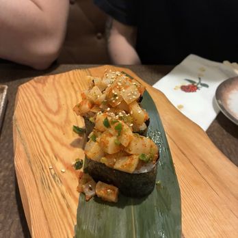 Suki Sushi - Spicy scallop nigiri - Sushi Bars Near Me - Sugar Land, Texas