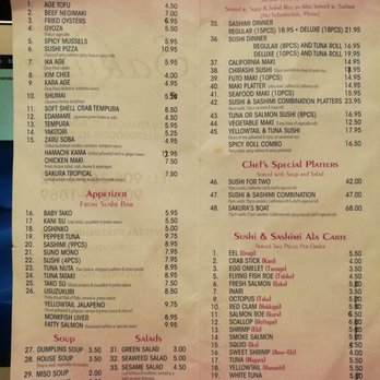 Sakura Sushi - Menu - Sushi Bars Near Me - Hillsborough, New Jersey