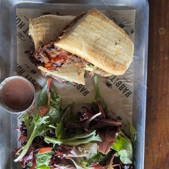 The Rabbit Hole - Cubano Sandwich with Side Salad - Bars Near Me - San Diego, California The Rabbit Hole - Cubano Sandwich with Side Salad - Bars Near Me - San Diego, California