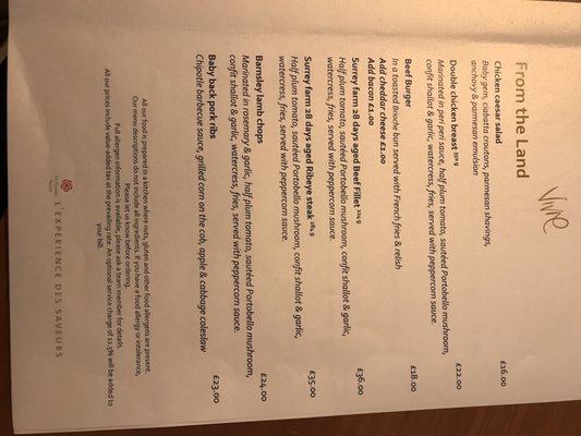 Menu photo 2 Vivre - L'Experience Des Saveurs Hounslow, XGL Menu photo 2 Vivre - L'Experience Des Saveurs Hounslow, XGL
