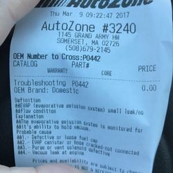 Customer First Auto Group - Auto zone code analysis and bootleg receipts from "BackYard Mechanic John Galado"