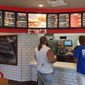 Arby's - Menu over head and registers - Fast Food Near Me - Cornelius, North Carolina