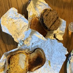 Johnny's Red Hots & Gyros - His "double cheeseburger" that I had to assemble myself