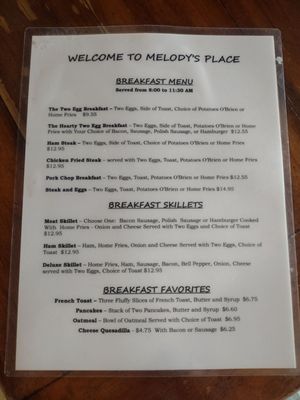 Menu photo 7 Melody's Place Lytle Creek, CA