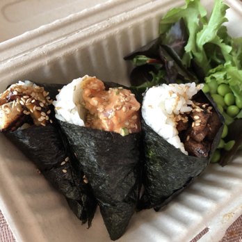 Oori Triangles - Unagi, spicy tuna poke and short rib triangles - Japanese Near Me - Albany, California Oori Triangles - Unagi, spicy tuna poke and short rib triangles - Japanese Near Me - Albany, California