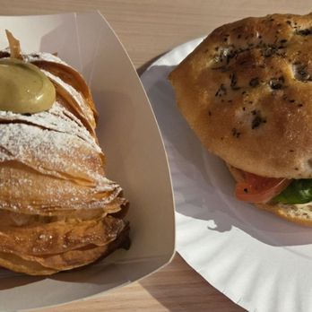 Pan D'oro - Lobster tail & caprese foccacia - Cafes Near Me - New York, New York Pan D'oro - Lobster tail & caprese foccacia - Cafes Near Me - New York, New York