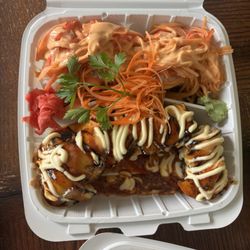 Spicy crab and white dragon.