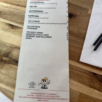 Annam VL - Menu - Vietnamese Near Me - Portland, Oregon
