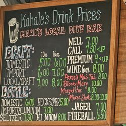 Kahale's - Drink options