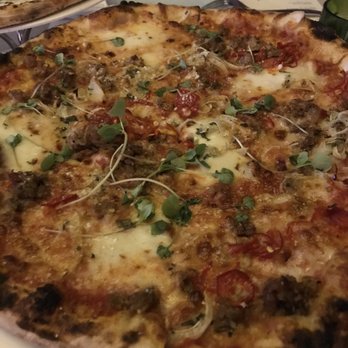Sixty Vines - Spicy sausage pizza - New American Near Me - Plano, Texas Sixty Vines - Spicy sausage pizza - New American Near Me - Plano, Texas