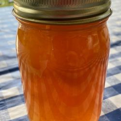 Peach jam. Sold at local farm market for $6