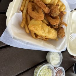 Three comb0 19.99 fried fish Calamarifried Fried Oysters