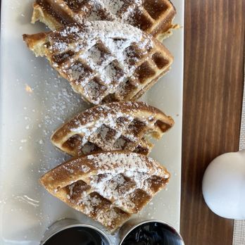 Oaks On The River - Buttermilk waffles with a blueberry jam. So so good - Resorts Near Me - Darien, Georgia Oaks On The River - Buttermilk waffles with a blueberry jam. So so good - Resorts Near Me - Darien, Georgia