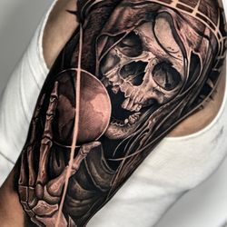 Death black and gray