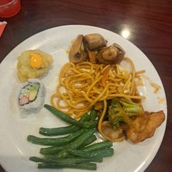 King Buffet - Buffet Food with two sushi.