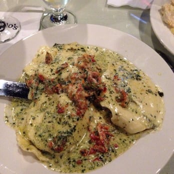 Andino's - 5 cheese ravioli with pesto cream sauce!! DELISH!! - Italian Near Me - Providence, Rhode Island