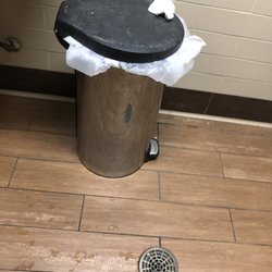 Trash was everywhere, wish I got more pictures showing used toilet paper on the floor.