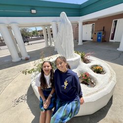 Our Lady of Assumption School - My bestie and I planting flowers!
