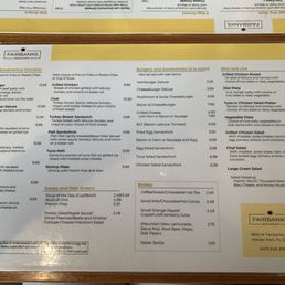 Lunch menu