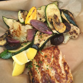 Roe Seafood - Mahi Mahi and grilled veggies - Seafood Near Me - Long Beach, California Roe Seafood - Mahi Mahi and grilled veggies - Seafood Near Me - Long Beach, California