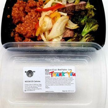 Muscle Up Meals - Low Carb Beef Fajitas, delish! The beef was hearty & juicy! The roasted veggies & cauliflower rice were sweet, savory & plentiful. - Food Delivery Services Near Me - Pasadena, California Muscle Up Meals - Low Carb Beef Fajitas, delish! The beef was hearty & juicy! The roasted veggies & cauliflower rice were sweet, savory & plentiful. - Food Delivery Services Near Me - Pasadena, California