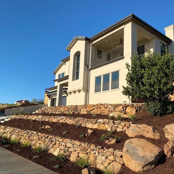 Ridge Landscape - a house on a hillside - Landscaping Near Me - Healdsburg, California